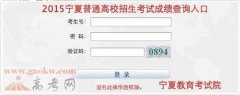 宁夏教育考试院信息网2015高考成绩查询入口