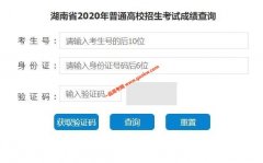 <b>2020年湖南高考成绩查询入口已经开通</b>