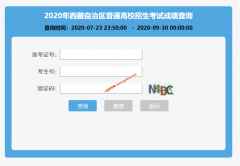 2020年西藏高考成绩查询入口（官方）