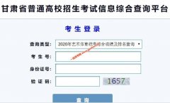 2020年甘肃省艺术类统考综合成绩排名查询