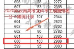 2020年云南高考成绩600以上考生有多少 文科2988人 理科11678人